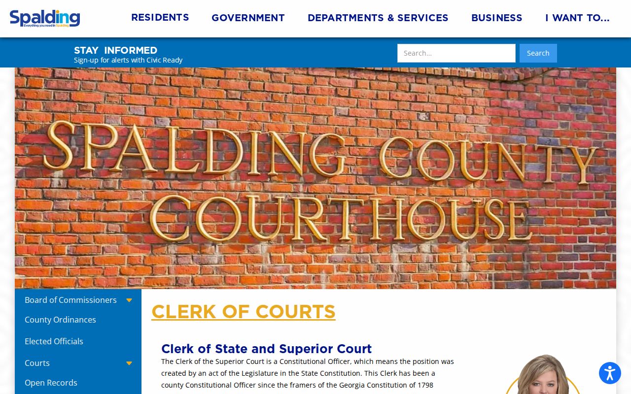 Spalding County Clerk of Courts office page for Griffin deeds