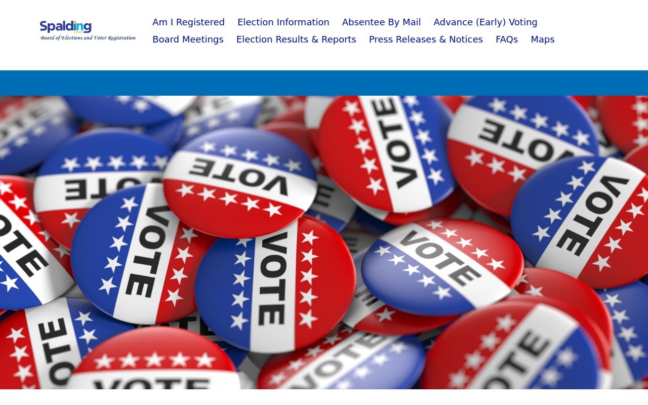Spalding County elections and voter registration page for Griffin ZIP research